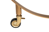 Стол-тележка сервировочная прозрачное стекло/латунь Стол-тележка сервировочная прозрачное стекло/латунь