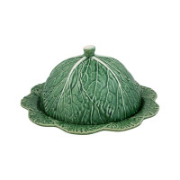 Блюдо для сыра с крышкой 35см."Cabbage" зеленое