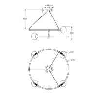 Подвесная люстра Maytoni Balance MOD317PL-04G