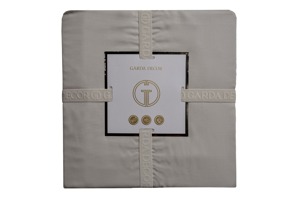 Простыня тенсель на резинке 180х200х30см жемчужная