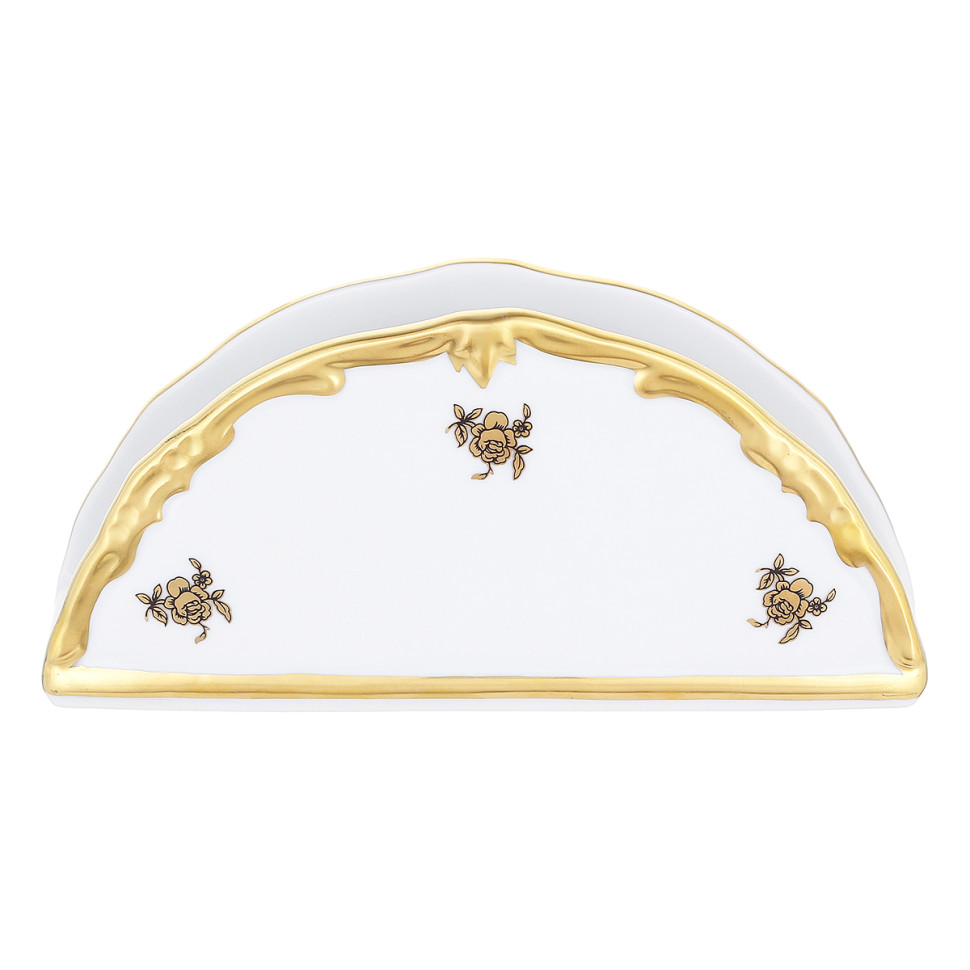 Салфетница 17см."Роза золотая"