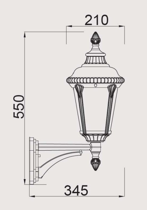 Настенный фонарь уличный  79751S Gb Oasis Light