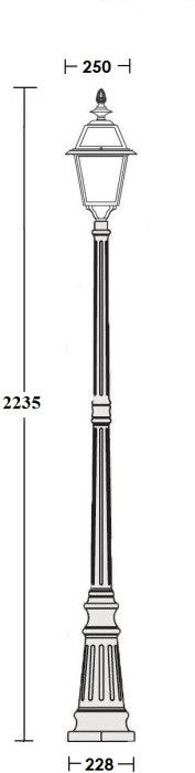 Наземный фонарь FARO-FROST L 91109fL Bl Oasis Light