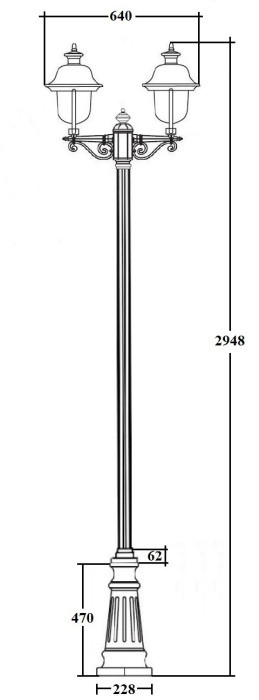 Наземный фонарь MADRID-COOPER 84310cA B2 Bl Oasis Light