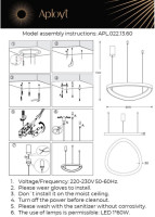 Подвесной светильник Zula APL.022.13.60 Aployt