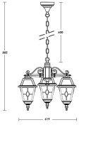 Уличный светильник подвесной  91170/3 lgY Bl Oasis Light