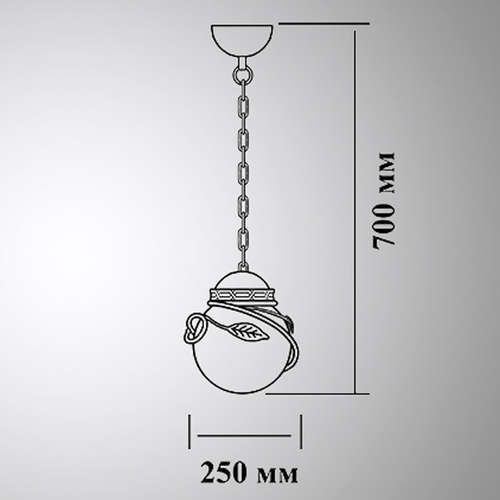 Уличный светильник подвесной Галактика 40-002-ЧЗ Кузнечное дело