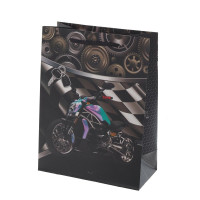 Пакет подарочный S (бумага 210г/м2, блок микс 12шт), L18 W8,5 H24 см, 4в.