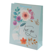 Пакет подарочный S (бумага 210г/м2, блок микс 12шт), L18 W8,5 H24 см, 4в.