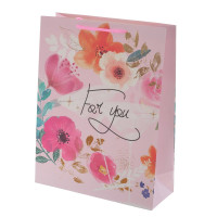 Пакет подарочный S (бумага 210г/м2, блок микс 12шт), L18 W8,5 H24 см, 4в.