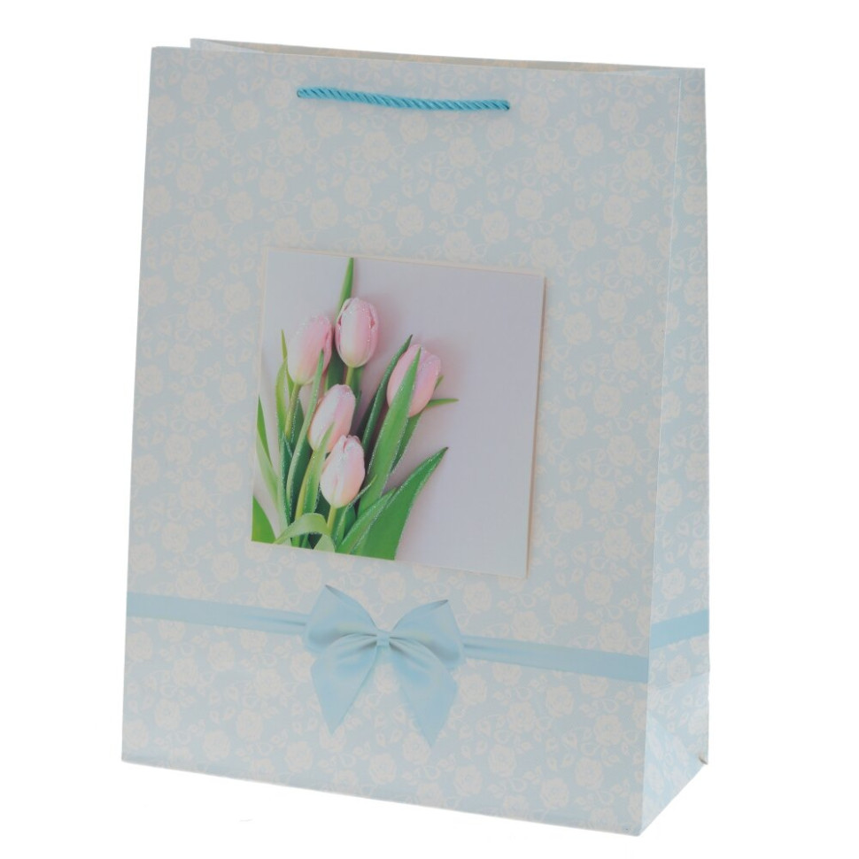 Пакет подарочный S (бумага 210г/м2, блок микс 12шт), L18 W8,5 H24 см, 4в.