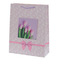 Пакет подарочный S (бумага 210г/м2, блок микс 12шт), L18 W8,5 H24 см, 4в.