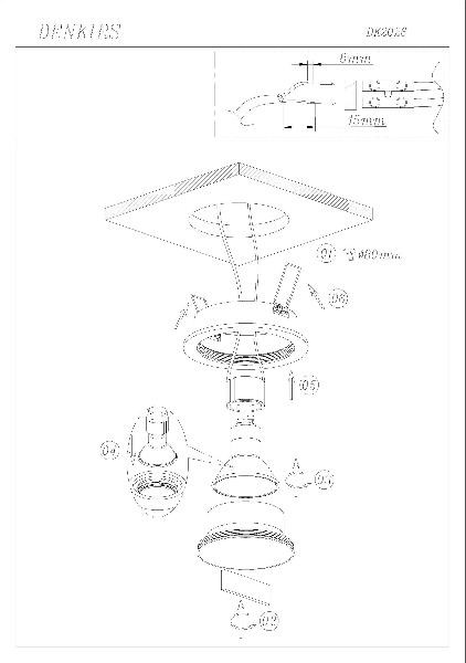 Точечный светильник Randers DK2026-WH Denkirs