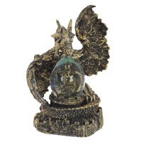 Фигурка декоративная в стекл.шаре "Дракон", D 6 см, L16 W13 H23 см