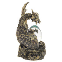Фигурка декоративная в стекл.шаре "Дракон", D 6 см, L16 W13 H23 см