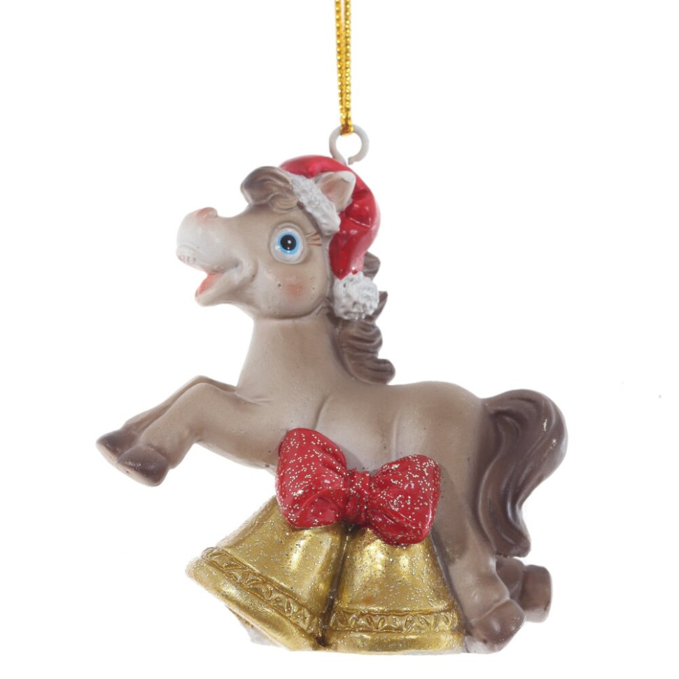 Фигурка декоративная подвесная "Лошадка", L5,5 W3 H7 см, 3в.
