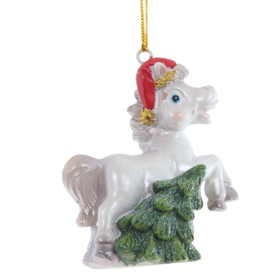 Фигурка декоративная подвесная "Лошадка", L5,5 W3 H7 см, 3в.