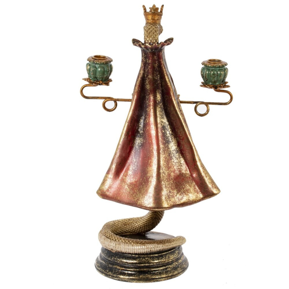 Подсвечник "Змея", D свечи 2,5 см, L28 W20 H49 см