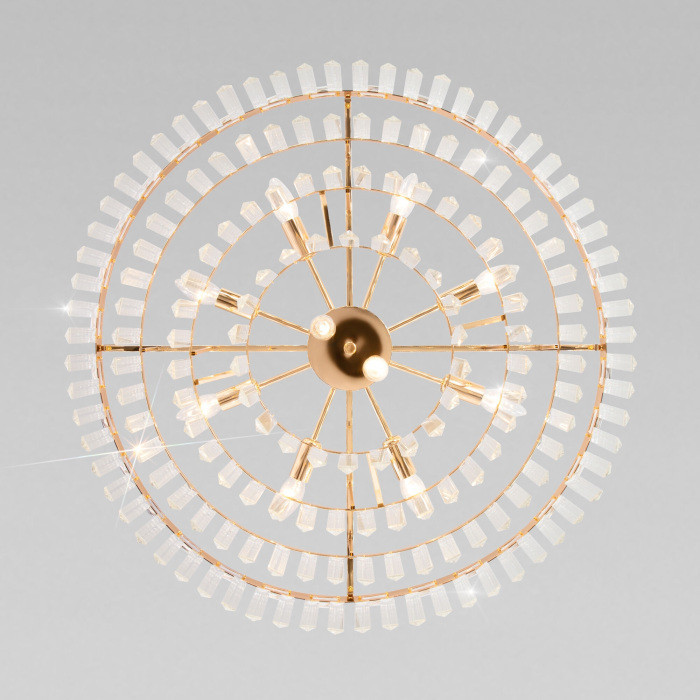 Подвесная люстра Elegante 10130/10 золото Eurosvet