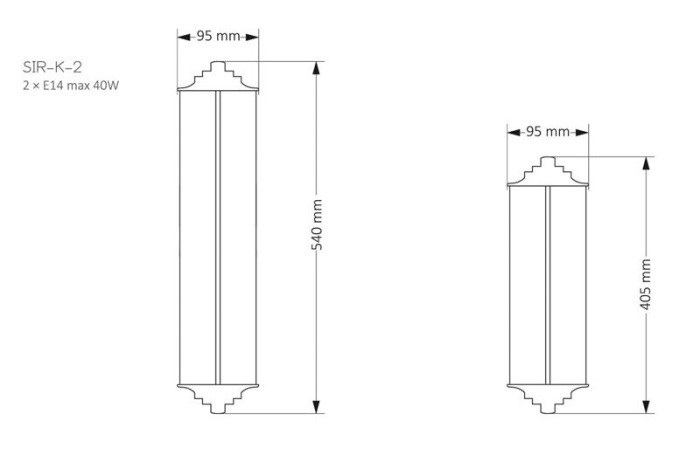 Настенный светильник Siri SIR-K-2(P)540 Kutek