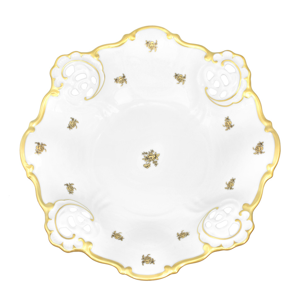 Сухарница 31см."Роза золотая"