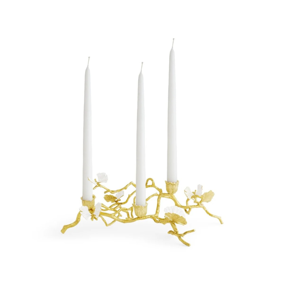 Подсвечник Michael Aram "Butterfly Ginkgo Gold", 13 см