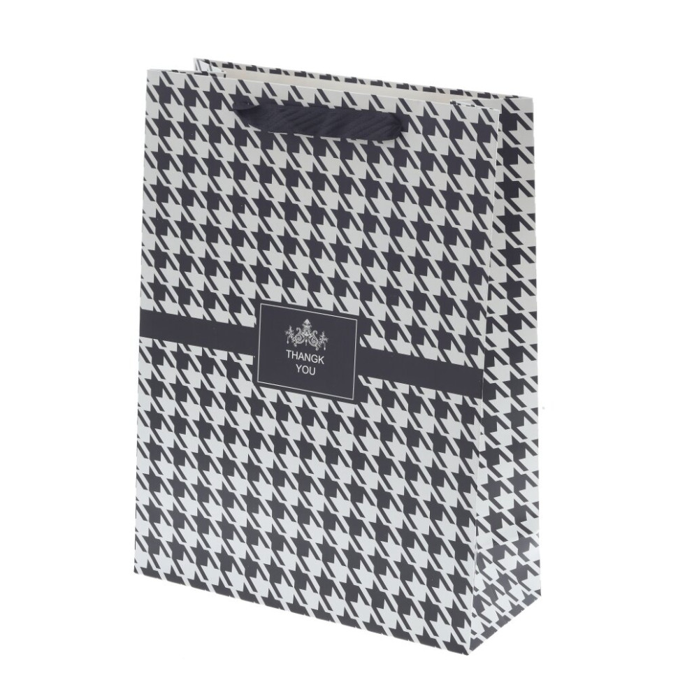 Пакет подарочный L (бумага 230г/м2, блок микс 12шт), L30 W12 H40 см, 4в.