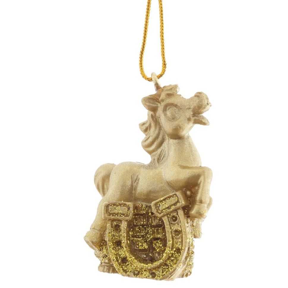 Фигурка декоративная подвесная "Лошадка", L3 W1,5 H4 см, 3в.