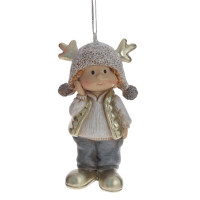 Изделие декоративное подвесное "Мальчик/Девочка", L5 W4 H9,5 см, 2в.