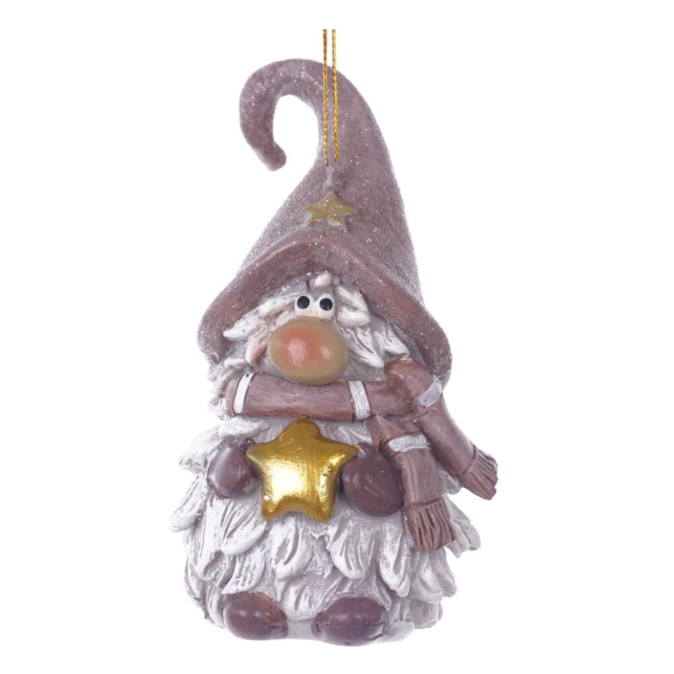 Фигурка декоративная подвесная "Гном",  L5,5 W5 H10 см, 2в.
