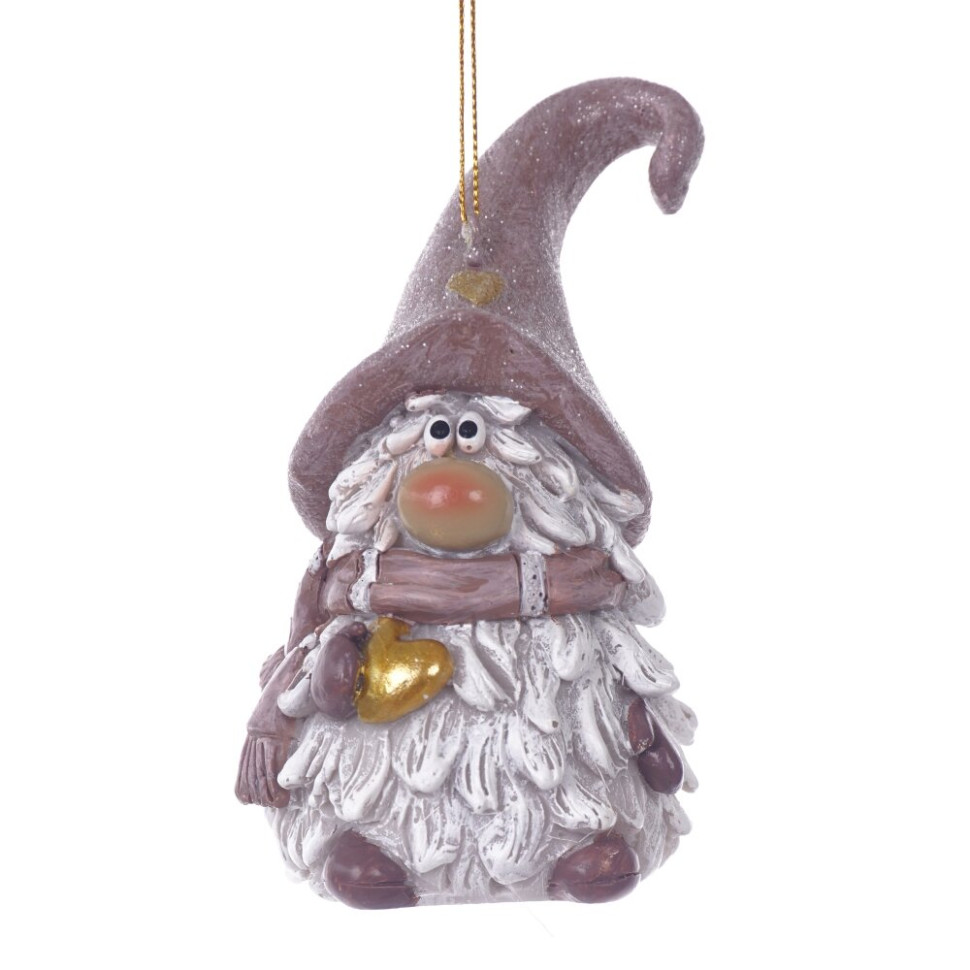 Фигурка декоративная подвесная "Гном",  L5,5 W5 H10 см, 2в.