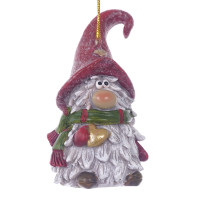 Фигурка декоративная подвесная "Гном",  L5,5 W5 H10 см, 2в.