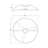 Потолочная светодиодная люстра-вентилятор Mantra Nepal 7531 Потолочная светодиодная люстра-вентилятор Mantra Nepal 7531