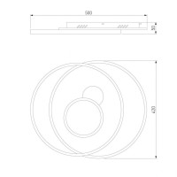 Потолочный светодиодный светильник Eurosvet Caroline 90256/1