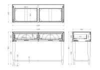 Консоль зеркальная с двумя ящиками Консоль зеркальная с двумя ящиками