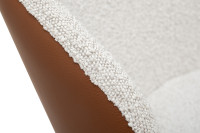 Стул обеденный букле кремовый/экокожа терракотовая Стул обеденный букле кремовый/экокожа терракотовая