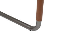 Стул обеденный букле кремовый/экокожа терракотовая Стул обеденный букле кремовый/экокожа терракотовая