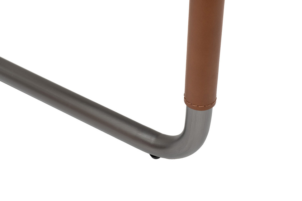 Стул обеденный букле кремовый/экокожа терракотовая