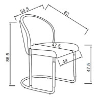 Стул обеденный букле кремовый/экокожа терракотовая Стул обеденный букле кремовый/экокожа терракотовая