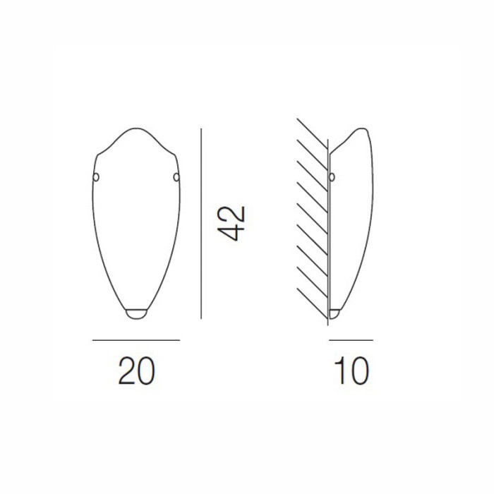 Настенный светильник Calice AP CALICE 42 BC CR Vistosi