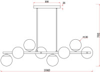Потолочная люстра Zing FR5199PL-08BS Freya Потолочная люстра Zing FR5199PL-08BS Freya