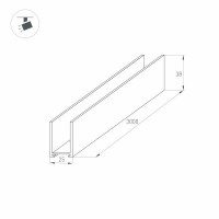 Шинопровод магнитный Arlight Mag-Track-2538-3000 033243