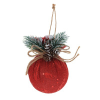 Набор из 3шт Украшение новогоднее "Шар", D 7.5 см, L23,5 W8 H11,5 см