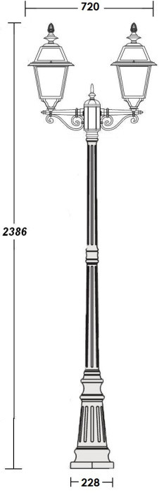 Наземный фонарь FARO-FROST L 91109fLA Bl Oasis Light