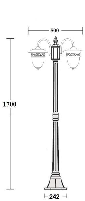 Наземный фонарь KRAKOV 1 L 87208LA/18 Gb Oasis Light
