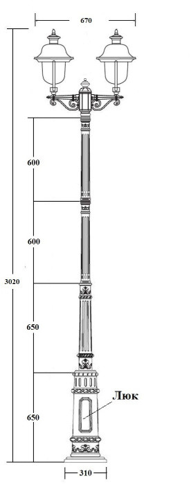Наземный фонарь MADRID-COOPER 84310cA E7 02 Bl Oasis Light