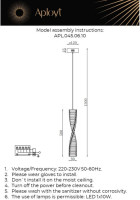 Подвесной светильник Olimp APL.045.06.10 Aployt Подвесной светильник Olimp APL.045.06.10 Aployt