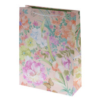 Пакет подарочный L (бумага 210г/м2, блок 12шт), L30 W12 H40 см, 4в.