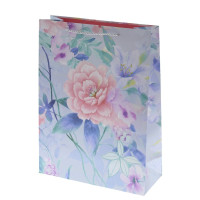 Пакет подарочный L (бумага 210г/м2, блок 12шт), L30 W12 H40 см, 4в.