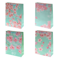 Пакет подарочный L (бумага 210г/м2, блок 12шт), L30 W12 H40 см, 4в.